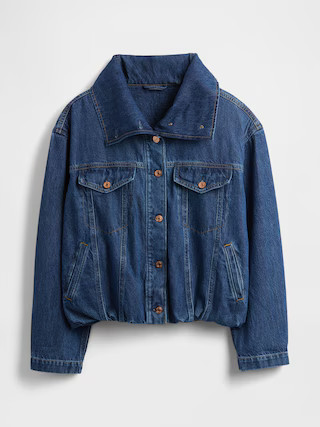 Denim Oversized Bubble Jacket | Gap (US)