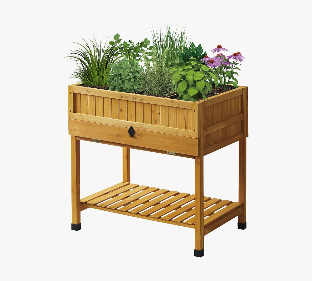 Cedar 8-Pocket Herb Garden Bed | Pottery Barn (US)