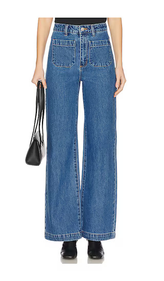 Sailor Long Jeans in Ashley Blue | Revolve Clothing (Global)