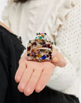 My Accessories London hair claw clip in multi resin | ASOS (Global)