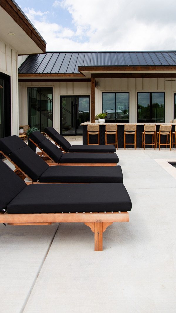 Pool days just got an upgrade with these teak loungers and woven barstools—two of…