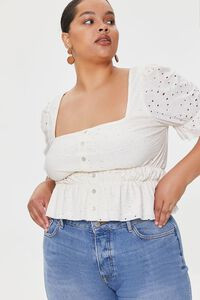 Plus Size Eyelet Crop Top | Forever 21 (US)