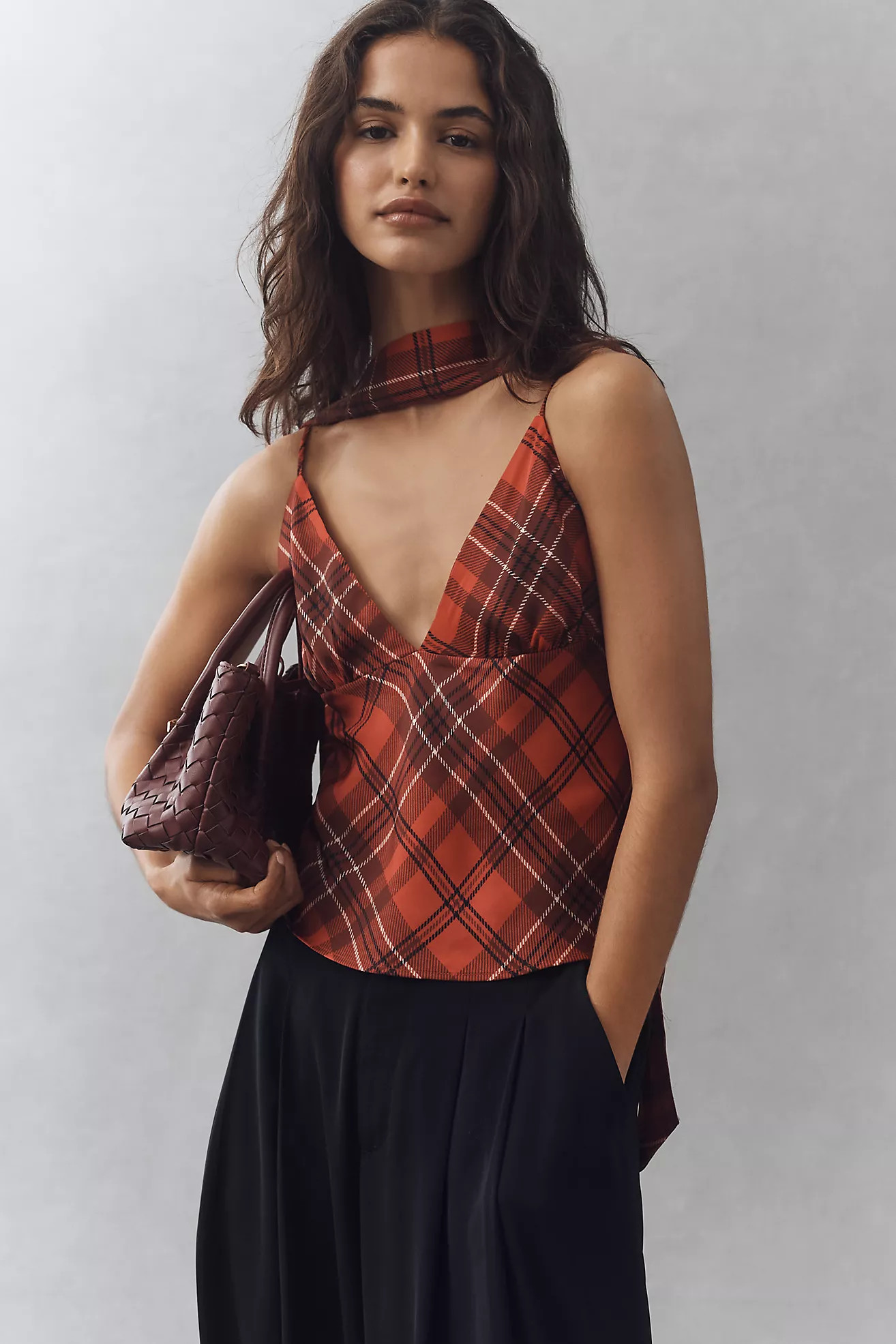 Maeve Scarf-Neck Printed V-Neck Cami | Anthropologie (US)