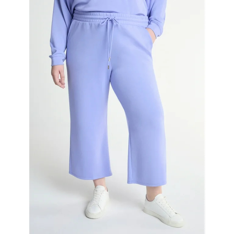 Scoop Women's and Women's Plus Ultimate ScubaKnit Cropped Sweatpants, Sizes XS-4X | Walmart (US)
