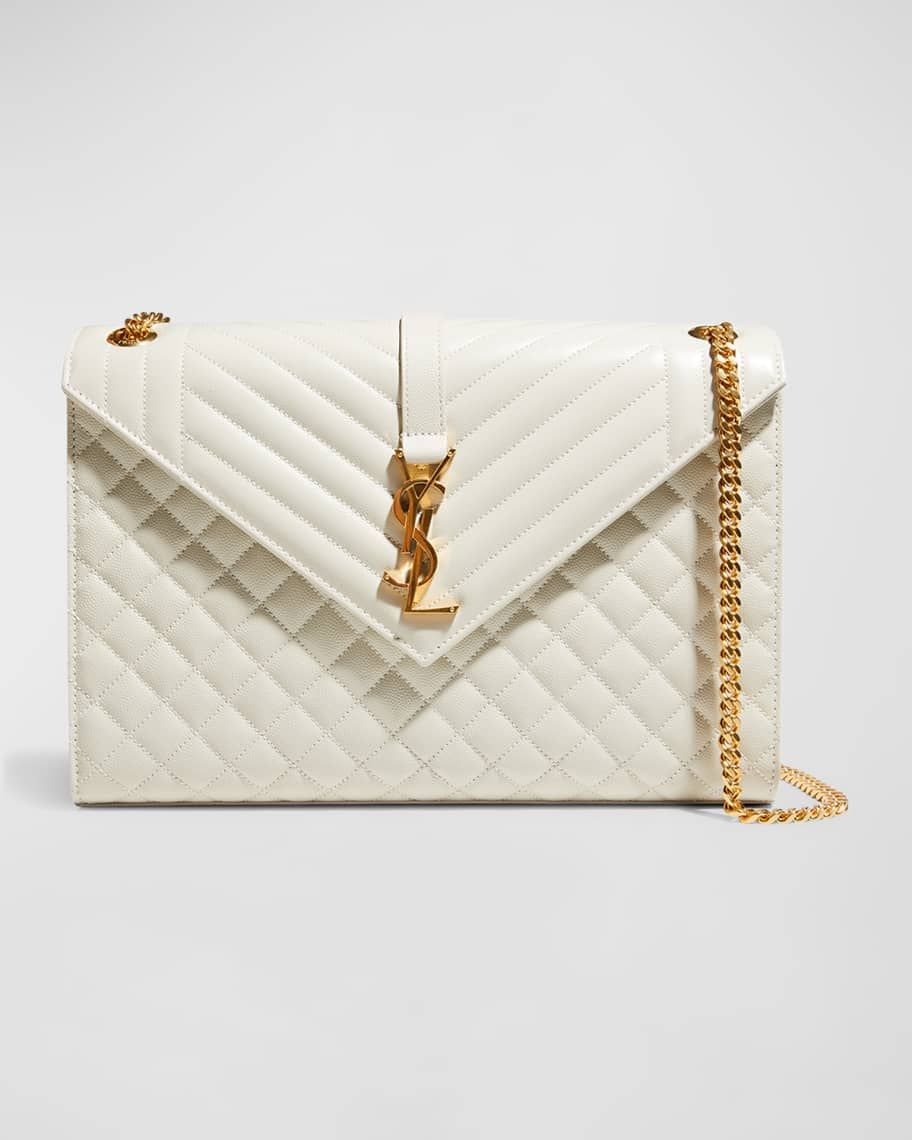 Saint Laurent Monogram YSL V-Flap Large Tri-Quilt Envelope Chain Shoulder Bag | Neiman Marcus