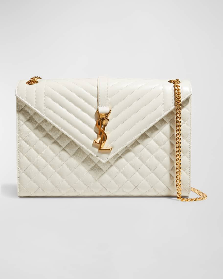 Saint Laurent Monogram YSL V-Flap Large Tri-Quilt Envelope Chain Shoulder Bag | Neiman Marcus