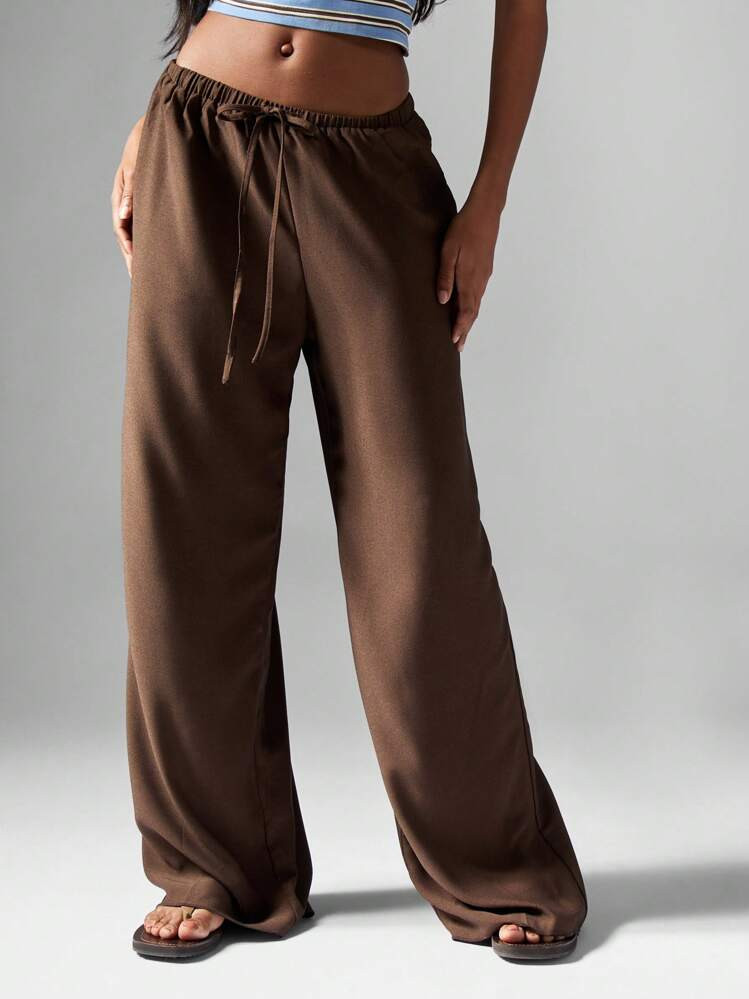£11.33£12.59-10%MISSGUIDED Hammered Satin Wide Leg Palazzo Pants Loose High Waist Casual Lounge... | SHEIN