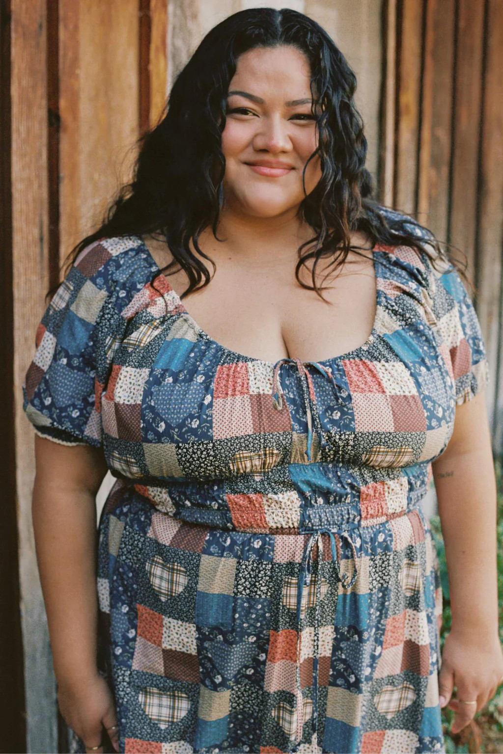 The Brynne Dress Extended | Patchwork Blues | Christy Dawn