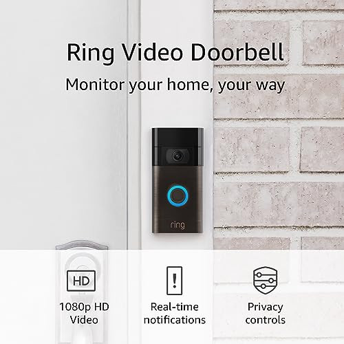 Ring Video Doorbell - 1080p HD video, live notifications when away from home, simple setup, priva... | Amazon (US)