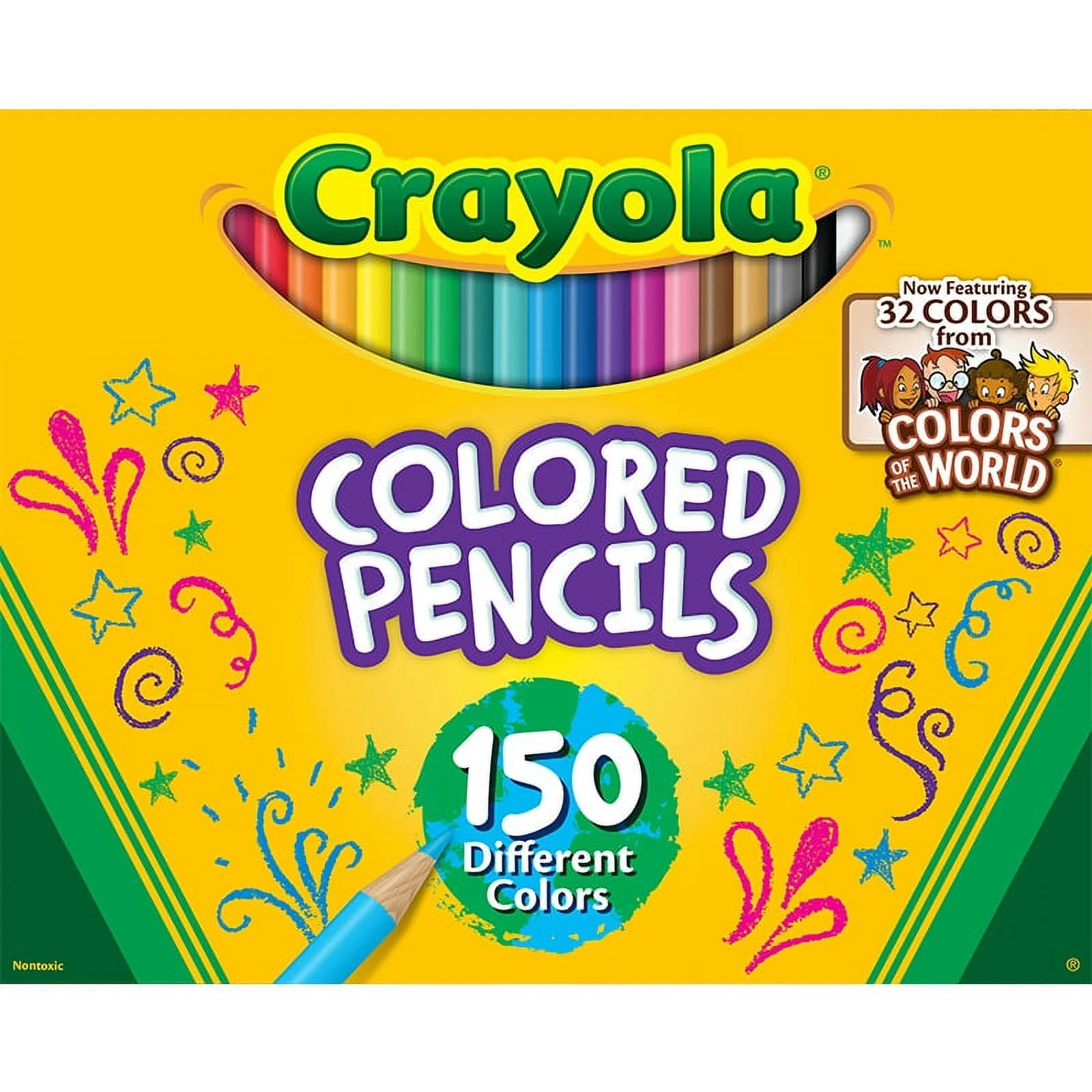 Crayola Colored Pencil Set, Colors of the World, 150 Ct, Back to School Supplies, Teacher Gifts | Walmart (US)
