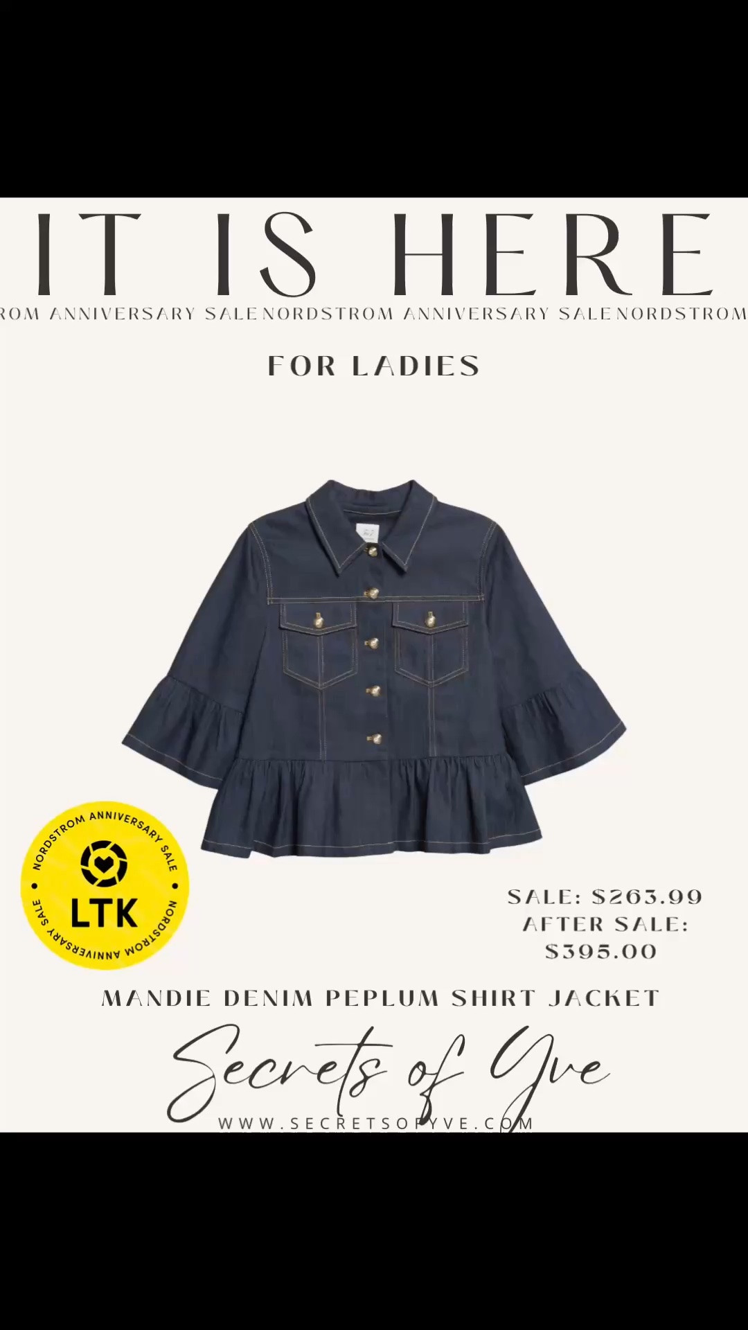SecretsofYve: I love all things peplum and this Nordstrom Anniversary Sale jacket is beautiful! NSALE
#Secretsofyve #ltkgiftguide
Always humbled & thankful to have you here.. New posts daily at 3pm & 4:15pm EST. 
CEO: PATESI Global & PATESIfoundation.org
@secretsofyve : where beautiful meets practical, comfy meets style, affordable meets glam with a splash of splurge every now and then. I do LOVE a good sale and combining codes! #ltksalealert #ltku #ltkplussize #ltkmidsize #ltkover40 #ltkpetite #ltkvlog #ltktravel #ltkbump #ltktall #ltkootd #ltkstorytime #ltkmomlife secretsofyve

#LTKSeasonal #LTKWorkwear #LTKWedding