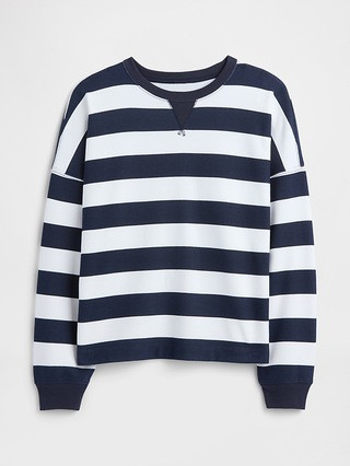 Oversized Stripe Crewneck Sweatshirt | Gap Factory