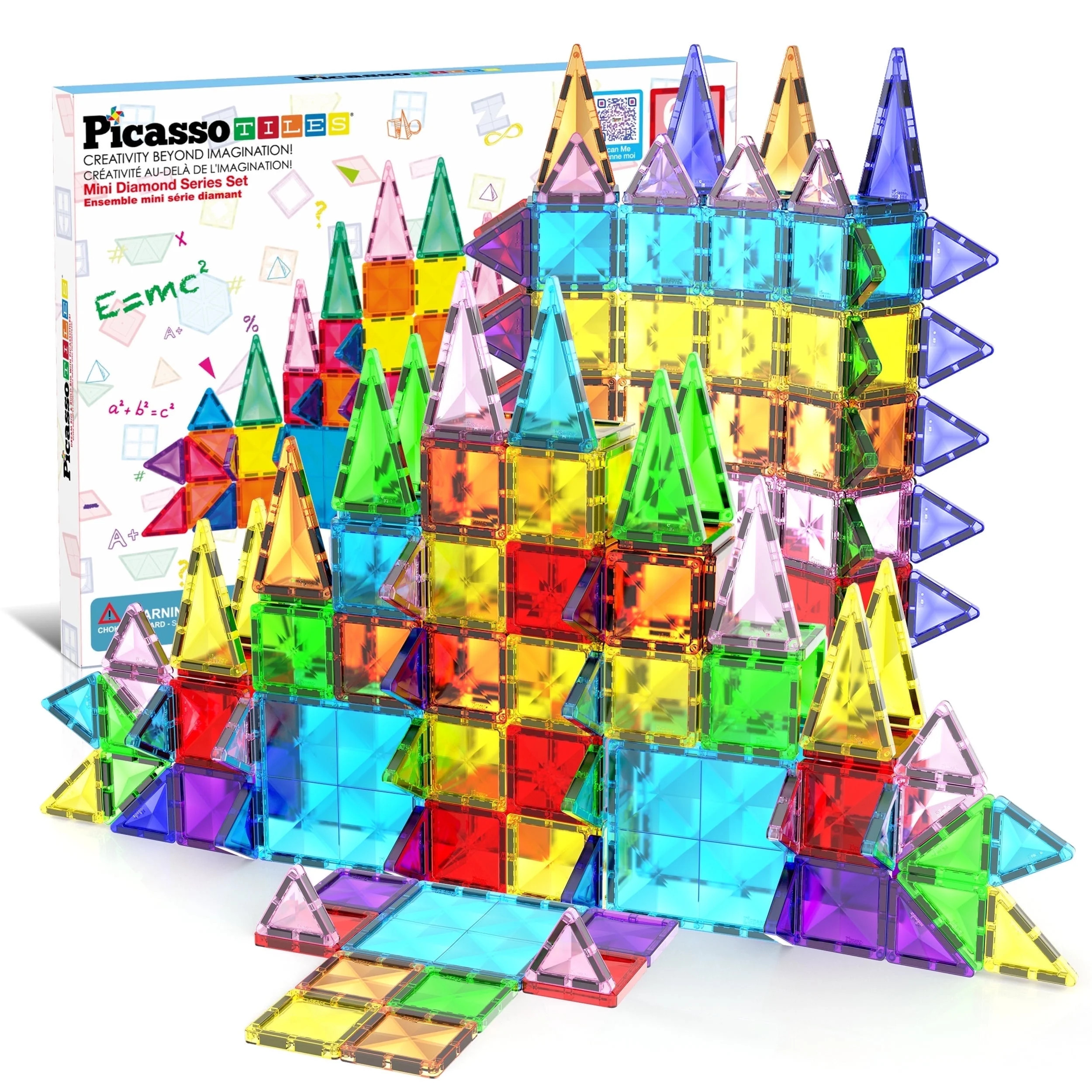 PicassoTiles 61PCS Mini Magnetic Tiles Diamond Set – Travel Size STEM Educational Building Bloc... | Walmart (US)