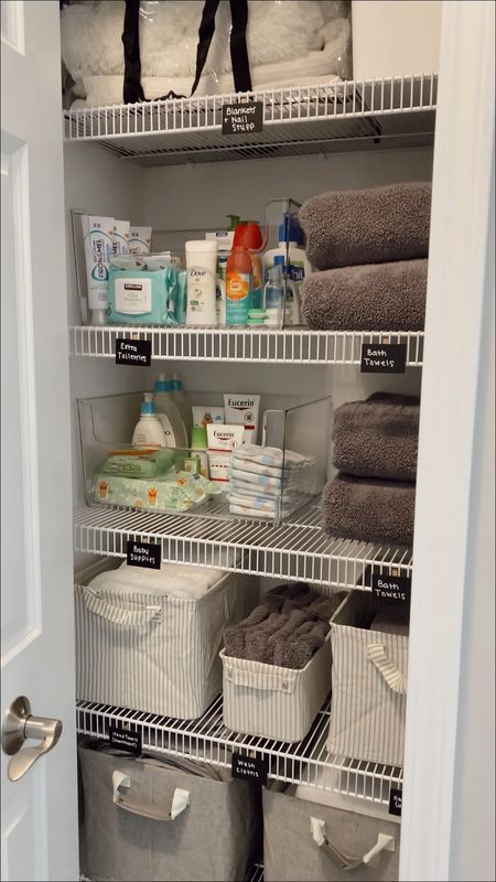 Made my linen closet organization dreams come true this week, and it only took a couple of hours! 👏🏼 Pro Tip: Labels are the best way to communicate your intentions for a newly organized space to the rest of the people in your household. Nobody can read your mind. 😉 Labels help everyone do their part in keeping things tidy. 

PS: All of the organizers and storage bins I used in my linen closet are linked. 

#LTKhome #LTKstyletip #LTKfamily
