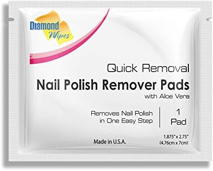 Diamond Wipes Acetone Nail Polish Remover Pads Pack of 50ct Individually Wrapped Pre-Soaked Pads ... | Amazon (US)