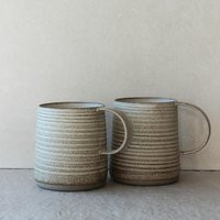 Gray Coffee Mug Handmade Stoneware Cup Lover Gift For Her Artisan Ceramic Tea With Handle | Etsy (US)