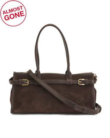 Suede East West Satchel | TJ Maxx