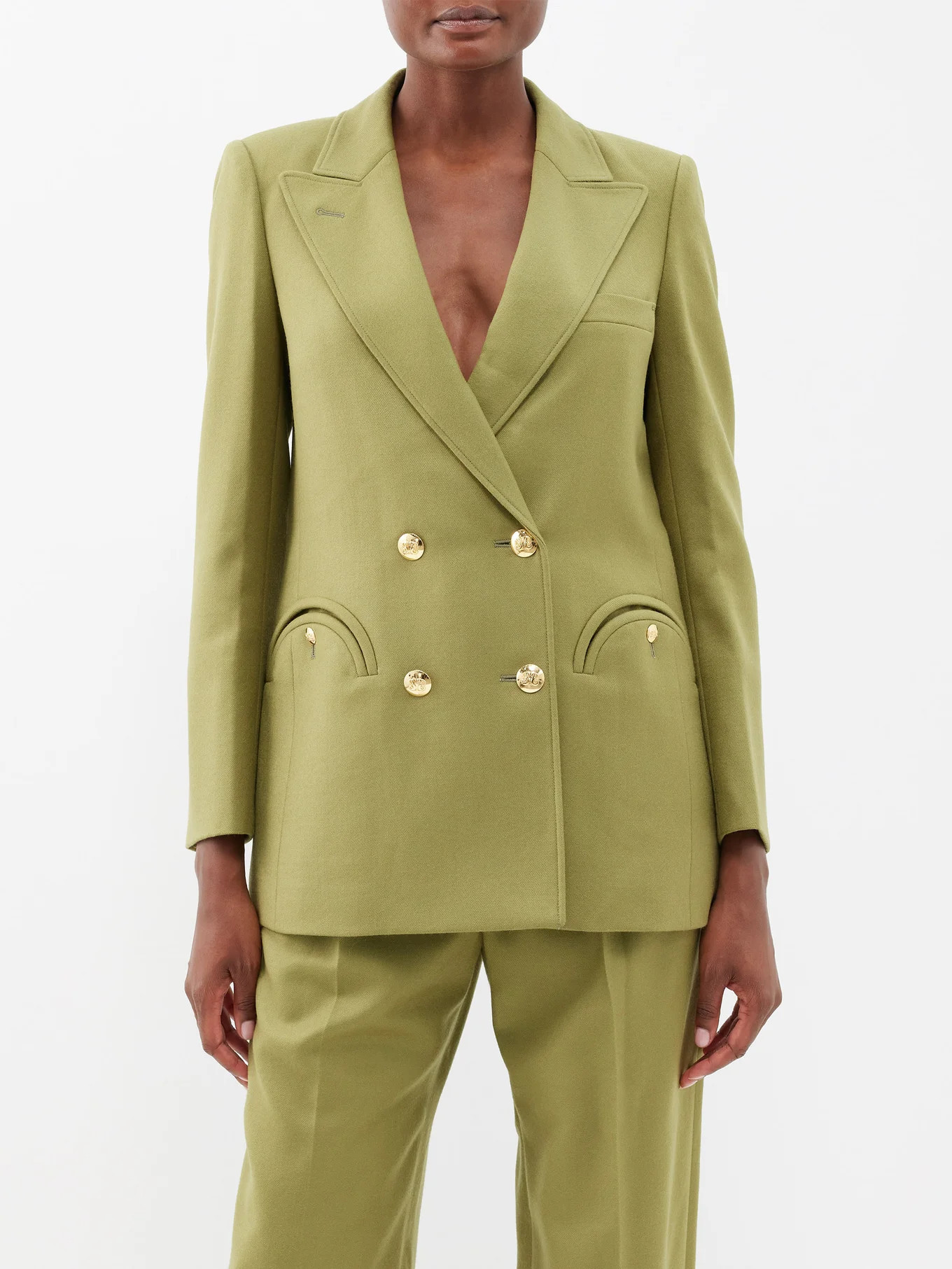 Exit Everyday double-breasted wool jacket | Matches (US)