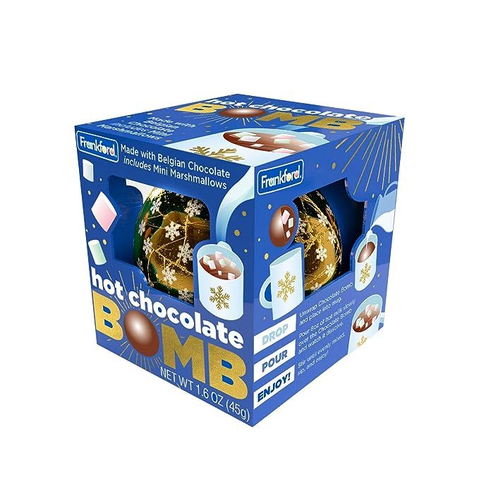 Hot Chocolate Melting Bomb with Mini Marshmallows Inside, Stocking Stuffer for Kids, 1.6 Ounce | Amazon (US)