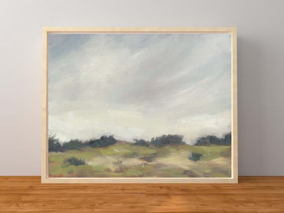 Print of Oil Painting Virginia Landscape Atmospheric Scene Clouds Green Fields Grey Blue Stormy R... | Etsy (CAD)