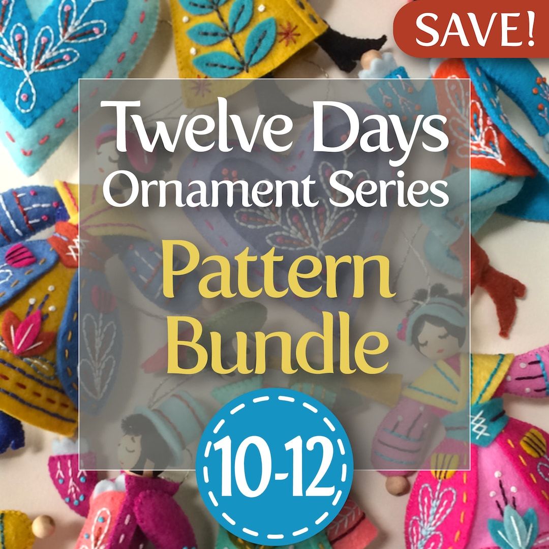 Twelve Days Series 10-12 PDF Pattern Bundle: Piper Piping, Lady Dancing, and Lord A-leaping - Ets... | Etsy (US)