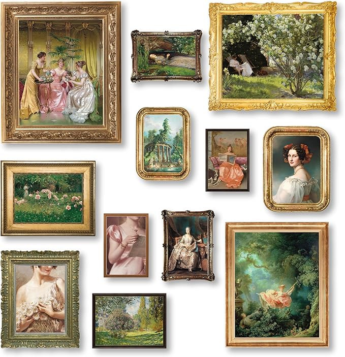 97 Decor Vintage Victorian Decor for Home - Coquette Vintage Art Prints, Light Victorian Wall Art... | Amazon (US)