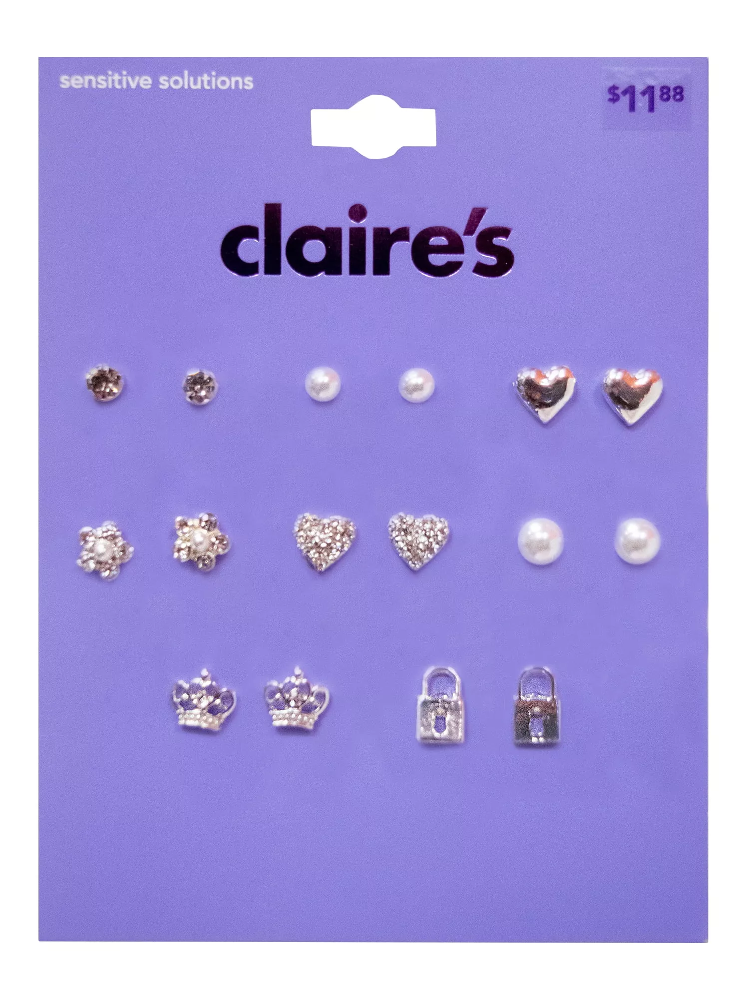 Claire's Earring Back Replacements - 12 Pack | Silver