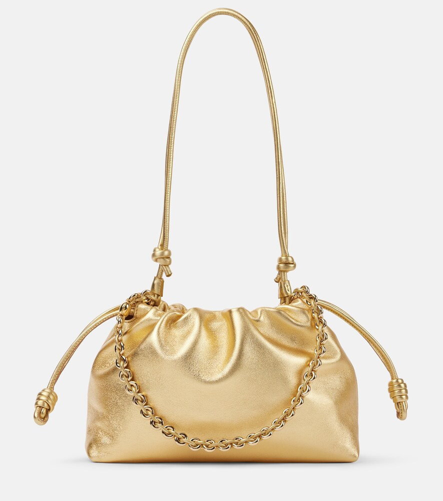 Loewe Flamenco Medium metallic leather clutch | Mytheresa (US/CA)