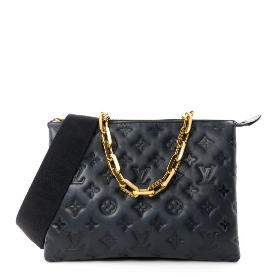 LOUIS VUITTON Lambskin Embossed Monogram Coussin PM Black | FASHIONPHILE (US)