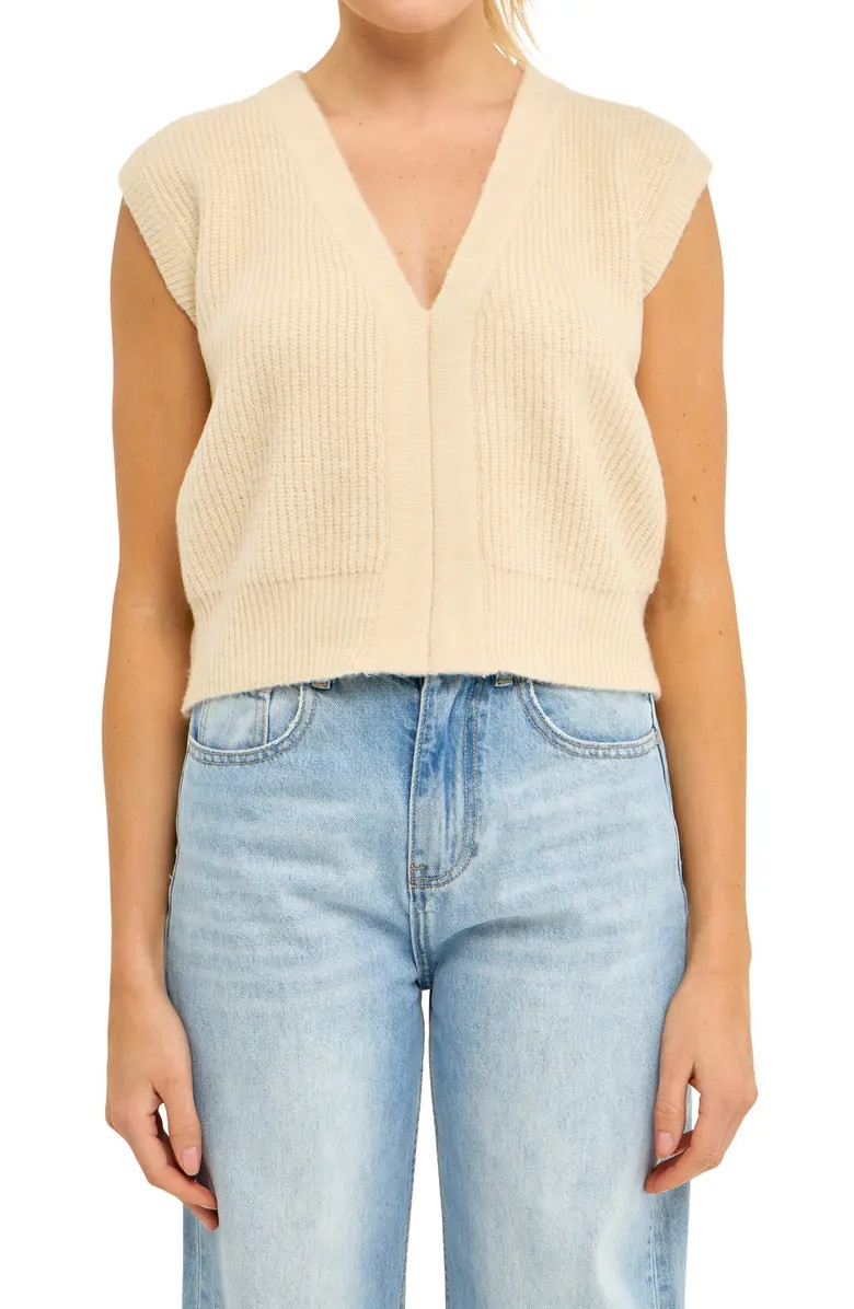 English Factory Rib Sweater Vest | Nordstrom | Nordstrom