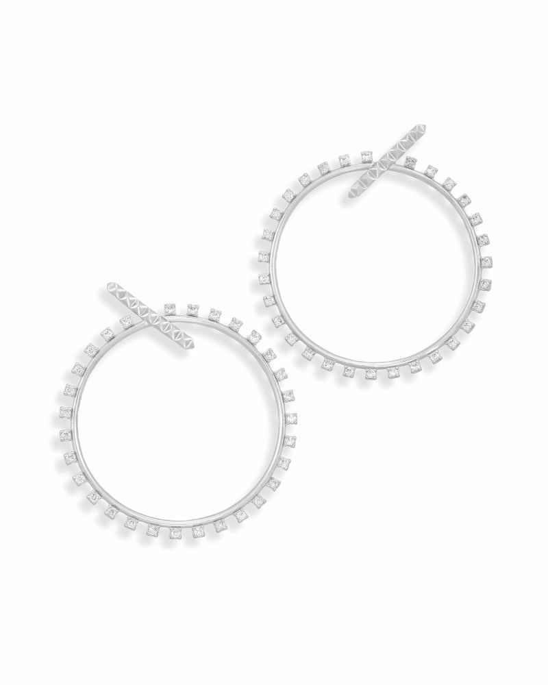 Charlie Grace Hoop Earrings in Silver | Kendra Scott