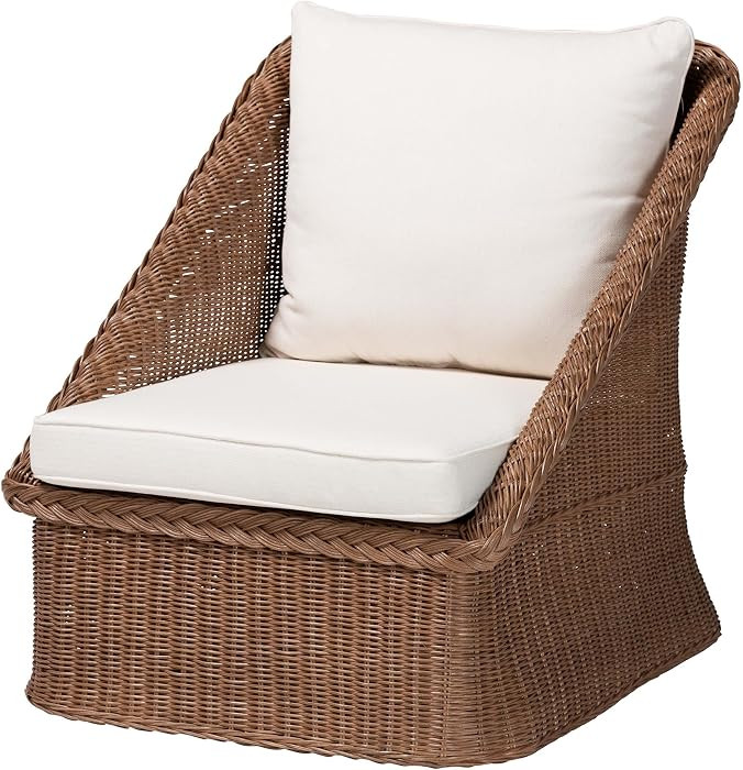 bali & pari Derris Braided Rattan, Boho Arm Chair, Peanut Brown | Amazon (US)