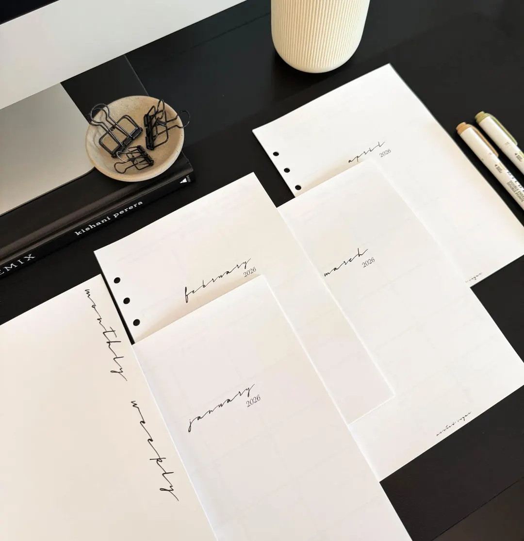 2026 Weekly Planner Insert | Horizontal Layout | A5/half Letter | Classic Font - Etsy | Etsy (US)