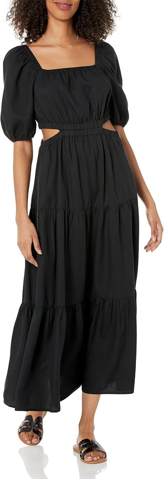The Drop Womens Anaya Square Neck Cut-Out Tiered Maxi Dress | Amazon (US)
