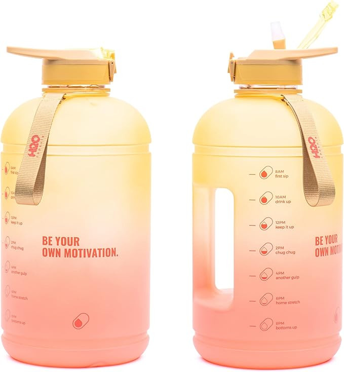 H2O Capsule INSPO Gallon Water Bottle with Time Marker and Straw Motivational Hydration Tracker J... | Amazon (US)