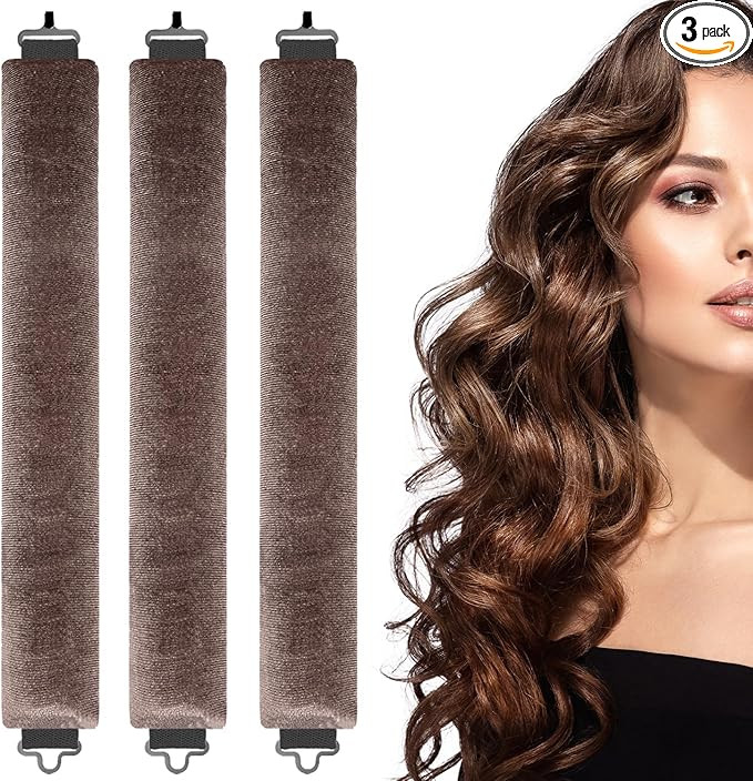 3PCS Heatless Curlers, No Heat Overnight Curls for Long Hair | Amazon (UK)