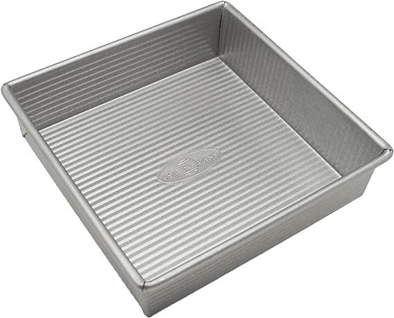 USA Pan Bakeware Square Cake Pan, 8 inch, Nonstick & Quick Release Coating, Made in the USA from ... | Amazon (US)