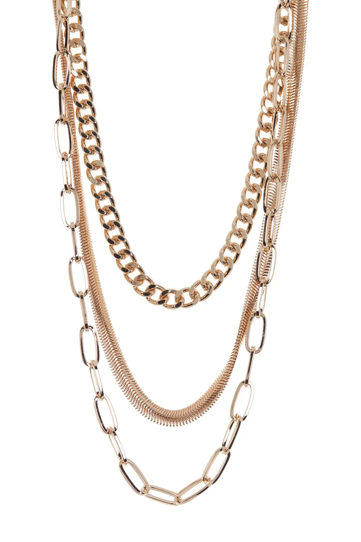 Cara Accessories | Multi Layered Gold-Tone Chain Link Necklace | Nordstrom Rack | Nordstrom Rack
