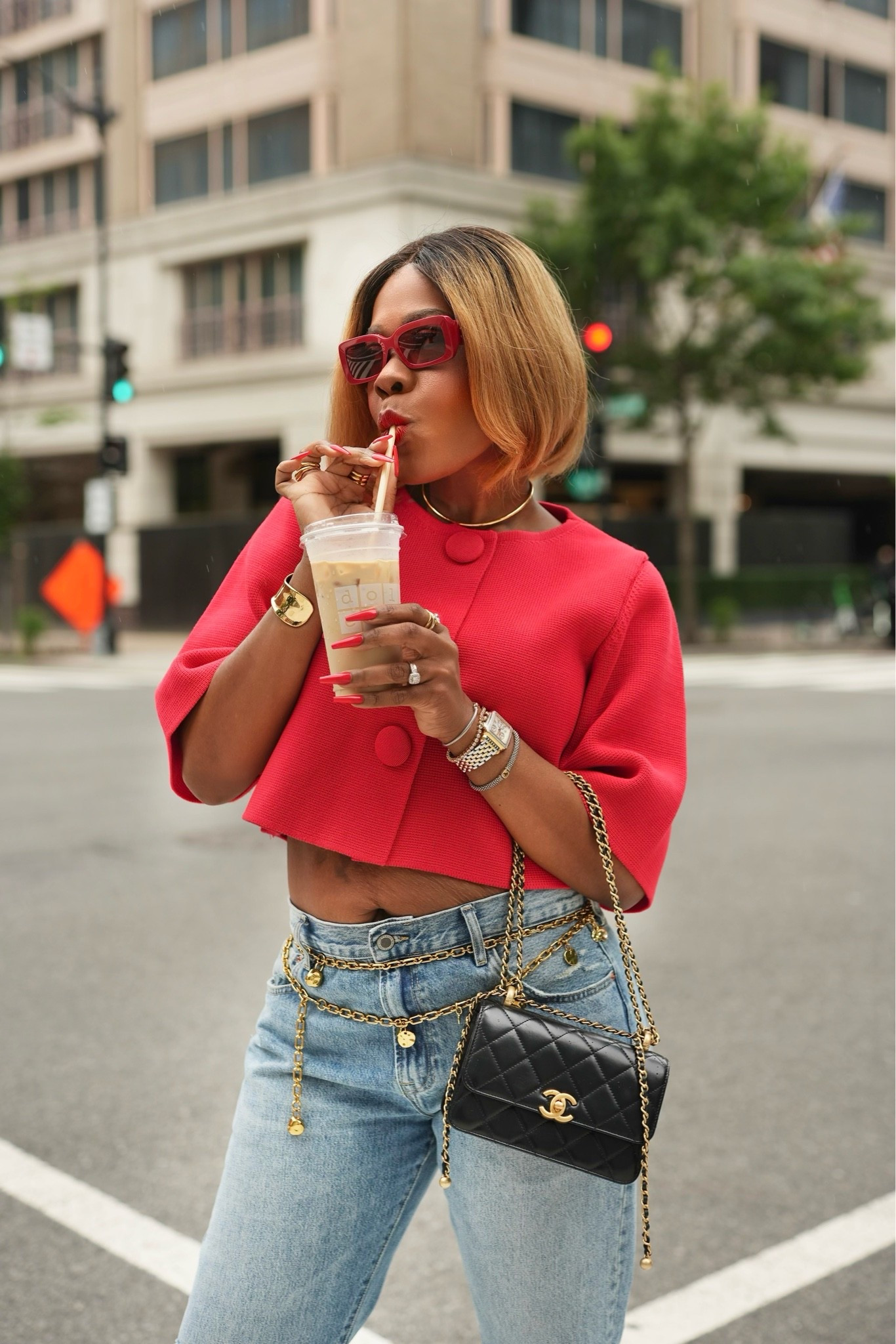 A fun denim outfit either chain belt

#LTKootd #LTKSeasonal #LTKMidsize