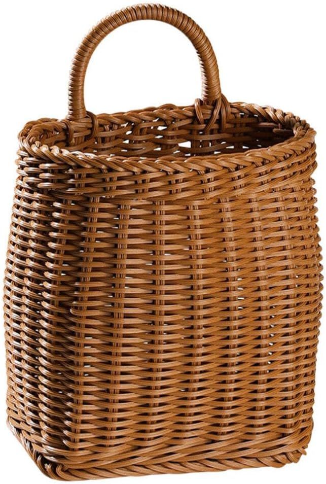 Cabilock Front Door Basket Woven Hanging Basket wall hanging basket onion basket hanging garlic s... | Amazon (US)