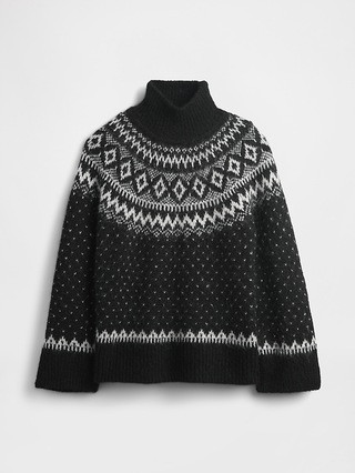 Fuzzy Oversized Turtleneck Sweater | Gap (US)