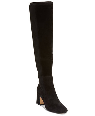 Women's Georgette Over-the-Knee Block Heel Boots | Macy's