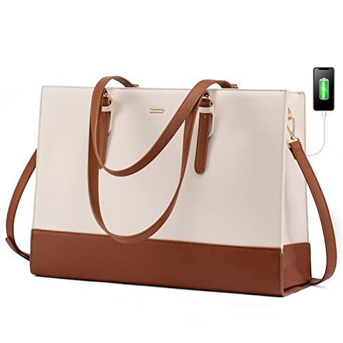 LOVEVOOK Laptop Bag for Women, Fashion Computer Tote Bag 15.6 Inch Large Handbag, Shoulder Bag Purse for Business Work | Amazon (US)