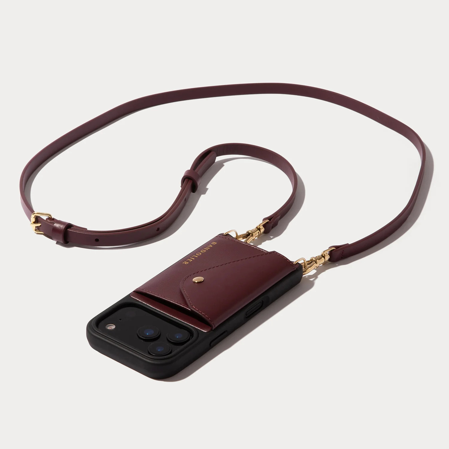 Donna Crossbody Phone Case - Wine/Gold | Bandolier