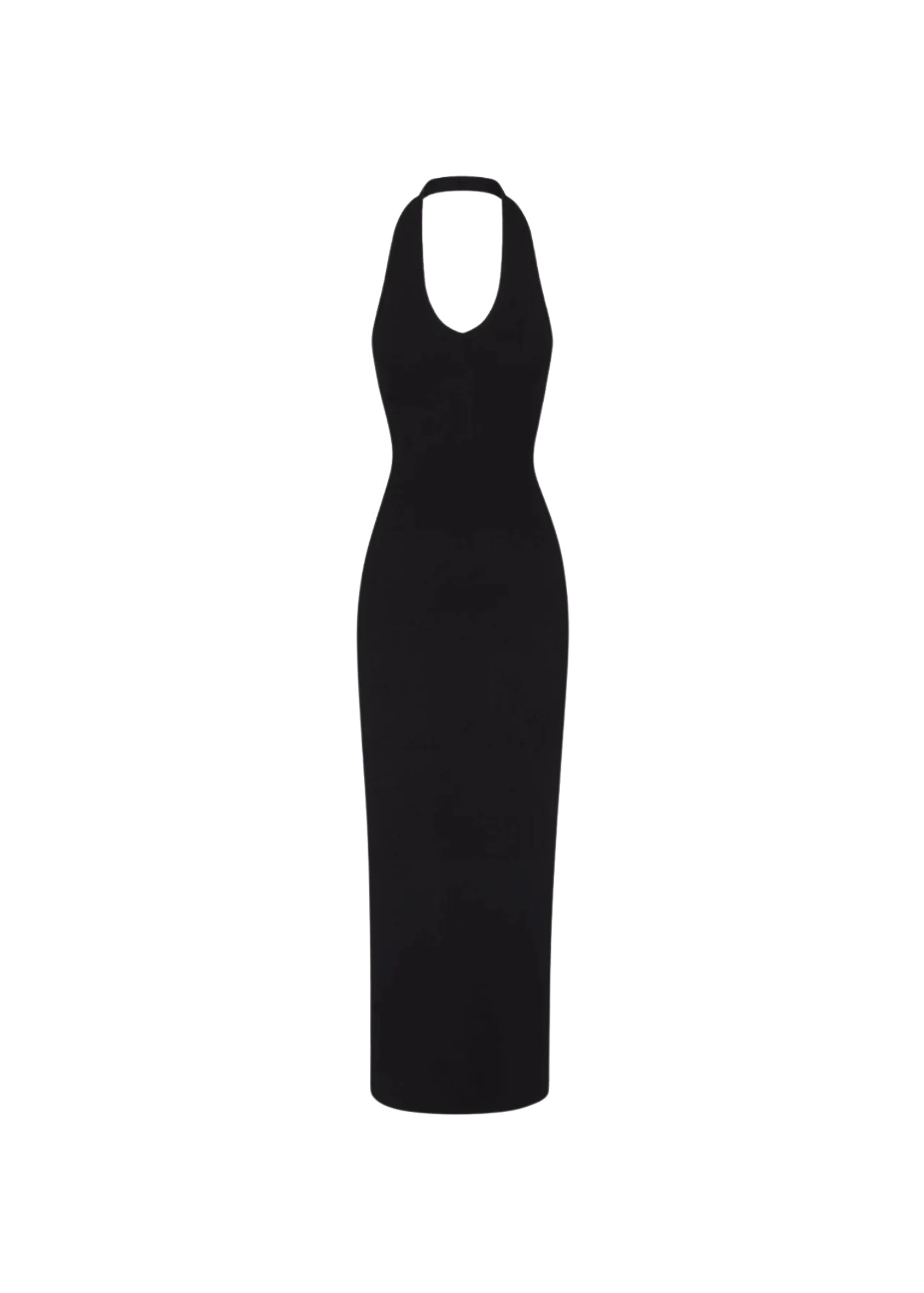 Halter Maxi Dress in Black | MODISTE
