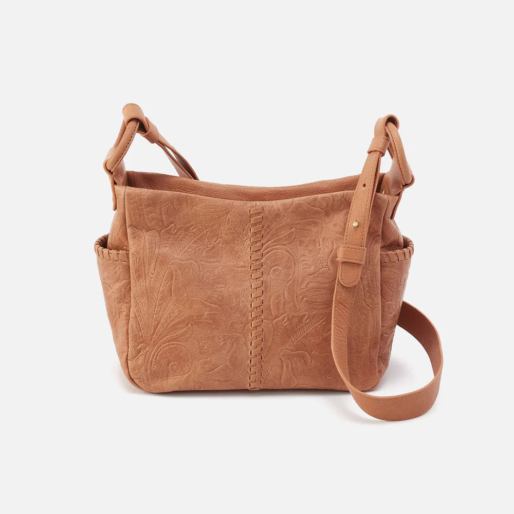 Sheila Crossbody In Tooled Embossed Leather - Saddle Tooled Emboss | HOBO Bags