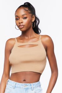 Cutout Sweater-Knit Cropped Cami | Forever 21 (US)