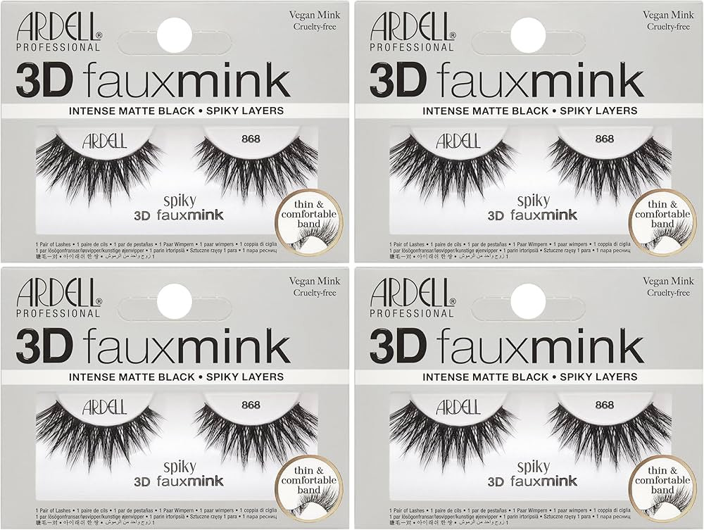 Ardell 3D Faux Mink Lashes 868 \u2013 Spiky Layers Wispy Lashes, Intense Matte Black False Eyelas... | Amazon (US)