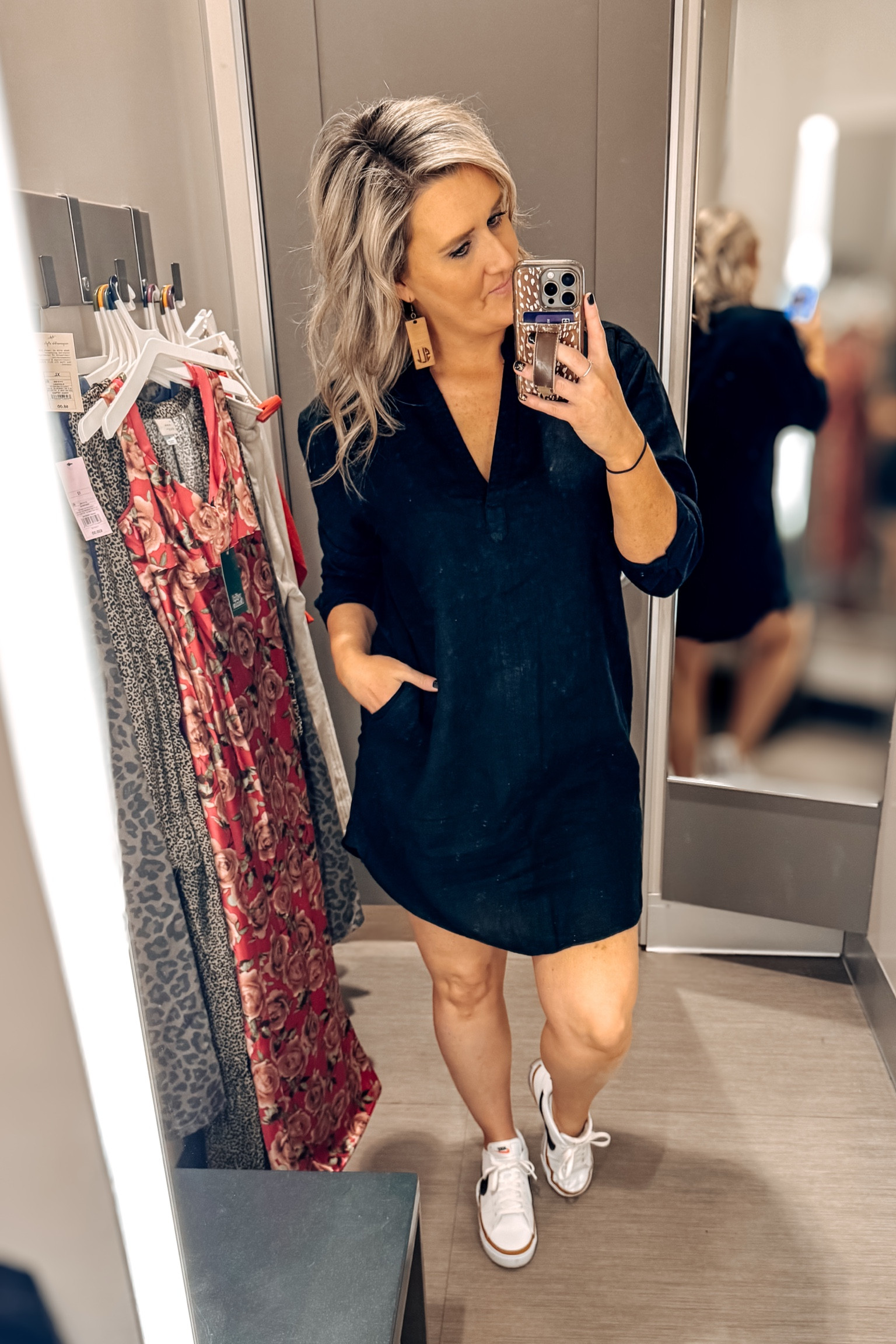 I love a good shirt dress! This one does not disappoint! It can easily be dressed up or dressed down. 

I did size up to a Large to get some extra length. Also, there is zero stretch in this dress. 

#LTKMidsize #LTKOver40 #LTKTravel