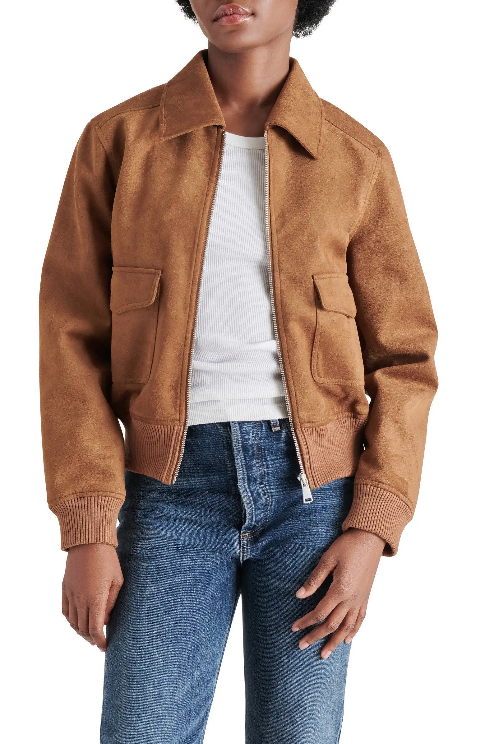 Faux Suede Bomber Jacket | Nordstrom Rack